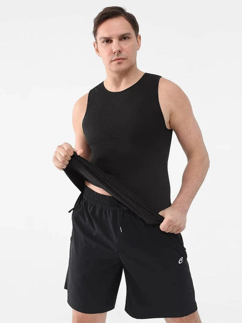 CurvyPower | UK Compression Shirt Men's Tummy Control Tank Top Shaping Compression Shirt
