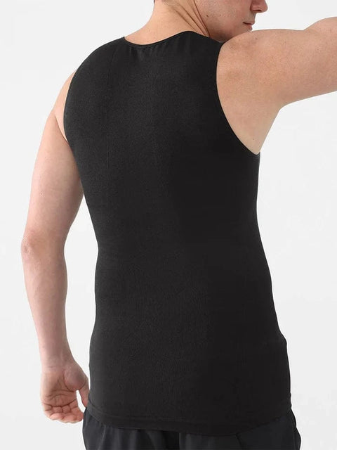 CurvyPower | UK Compression Shirt Men's Tummy Control Tank Top Shaping Compression Shirt