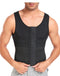 CurvyPower | UK Compression Shirt Men Tummy Control Compression Shirt Tank Top with Hook and Eye Closure