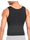 CurvyPower | UK Compression Shirt Men Tummy Control Compression Shirt Tank Top with Hook and Eye Closure