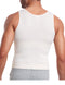 CurvyPower | UK Compression Shirt Men Tummy Control Compression Shirt Tank Top with Hook and Eye Closure