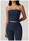 CurvyPower | UK Crop Top Badge Blue / S Seamless Strapless Quick-Dry Shaping Tube Top for Women