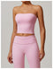 CurvyPower | UK Crop Top Cherry Blossom Pink / S Seamless Strapless Quick-Dry Shaping Tube Top for Women