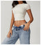 CurvyPower | UK Crop Top Cream Apricot / S Women's Quick Dry Workout Shaping Crop Top