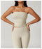 CurvyPower | UK Crop Top Oatmeal Apricot / S Seamless Strapless Quick-Dry Shaping Tube Top for Women