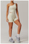 CurvyPower | UK Crop Top One Shoulder Workout Shaping Crop Top with Removable Chest Pads