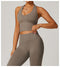 CurvyPower | UK Crop Top Seamless Backless Halter Neck Fitness Shaping Crop Top