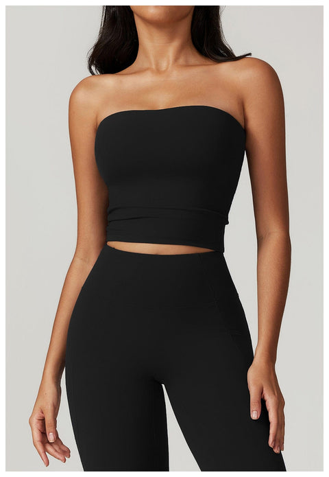 CurvyPower | UK Crop Top Seamless Strapless Quick-Dry Shaping Tube Top for Women