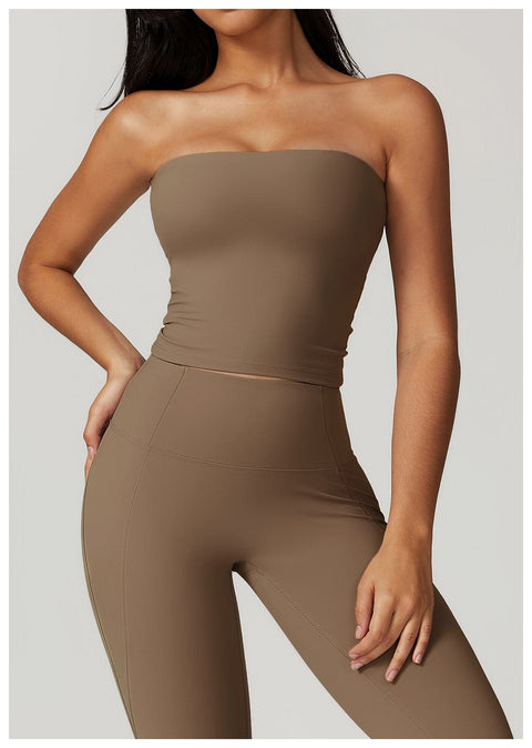CurvyPower | UK Crop Top Seamless Strapless Quick-Dry Shaping Tube Top for Women
