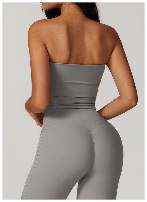 CurvyPower | UK Crop Top Seamless Strapless Quick-Dry Shaping Tube Top for Women