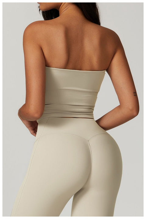 CurvyPower | UK Crop Top Seamless Strapless Quick-Dry Shaping Tube Top for Women