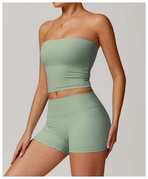 CurvyPower | UK Crop Top Seamless Strapless Quick-Dry Shaping Tube Top for Women