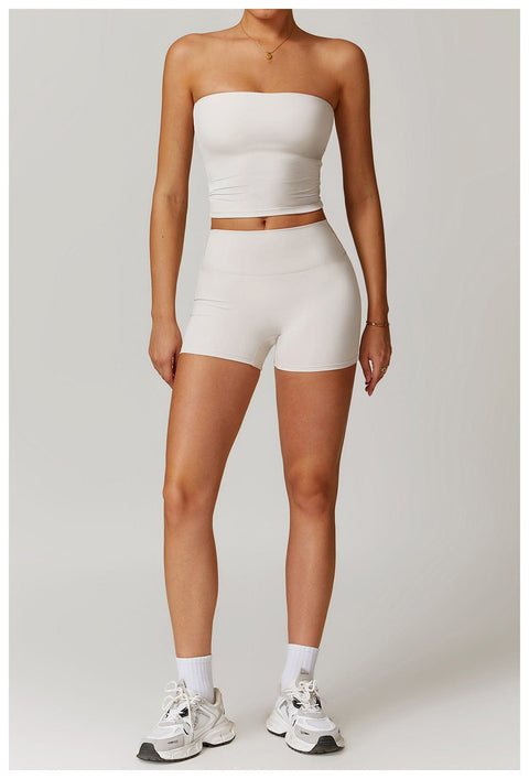 CurvyPower | UK Crop Top Seamless Strapless Quick-Dry Shaping Tube Top for Women