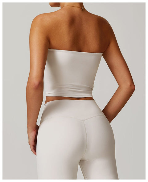 CurvyPower | UK Crop Top Seamless Strapless Quick-Dry Shaping Tube Top for Women