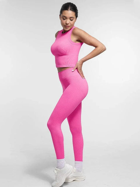 CurvyPower | UK Crop Top Seamless Supportive Sport Yoga Active Wear Crop Top with Built-In Bra & Adjustable Cups