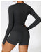 CurvyPower | UK Crop Top Women's Long-Sleeve Round Neck Yoga and Fitness Shaping Top