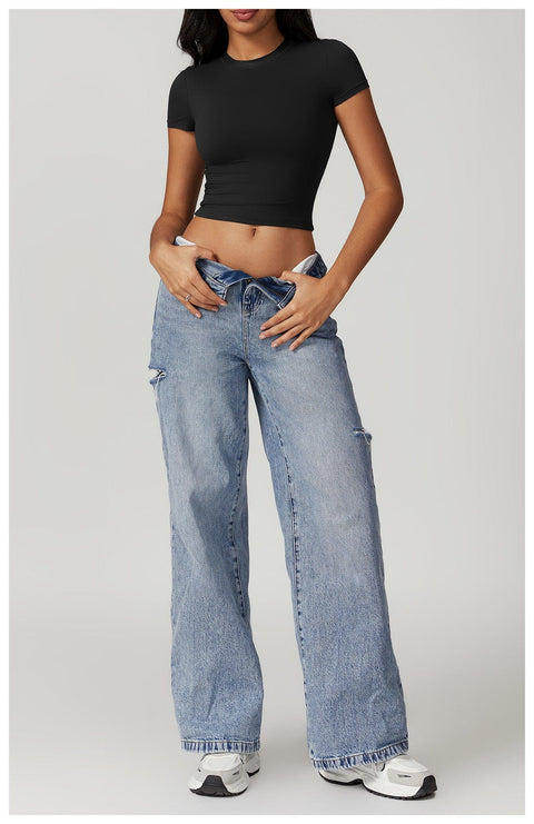 CurvyPower | UK Crop Top Women's Quick Dry Workout Shaping Crop Top