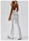 CurvyPower | UK Jumpsuit Backless Flared Tummy Control Shaping Jumpsuit For Women