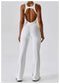 CurvyPower | UK Jumpsuit Backless Flared Tummy Control Shaping Jumpsuit For Women