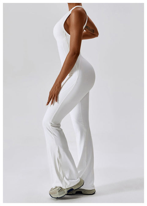 CurvyPower | UK Jumpsuit Backless Flared Tummy Control Shaping Jumpsuit For Women