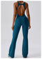 CurvyPower | UK Jumpsuit Backless Flared Tummy Control Shaping Jumpsuit For Women