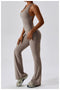 CurvyPower | UK Jumpsuit Backless Flared Tummy Control Shaping Jumpsuit For Women