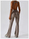 CurvyPower | UK Jumpsuit Backless Flared Tummy Control Shaping Jumpsuit For Women