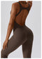 CurvyPower | UK Jumpsuit Backless Flared Tummy Control Shaping Jumpsuit For Women