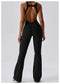 CurvyPower | UK Jumpsuit Backless Flared Tummy Control Shaping Jumpsuit For Women