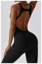CurvyPower | UK Jumpsuit Backless Flared Tummy Control Shaping Jumpsuit For Women