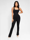 CurvyPower | UK Jumpsuit Low Back Tummy Control Flared Jumpsuit