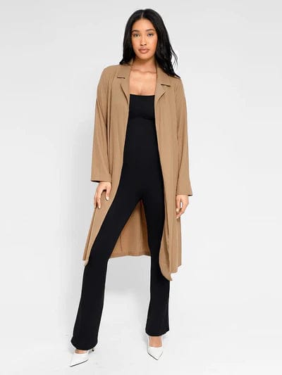 CurvyPower | UK Jumpsuit Low Back Tummy Control Flared Jumpsuit