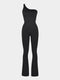 CurvyPower | UK Jumpsuit Seamless One Shoulder Flared Shaper Jumpsuit