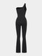 CurvyPower | UK Jumpsuit Seamless One Shoulder Flared Shaper Jumpsuit