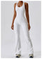CurvyPower | UK Jumpsuit Swan White / S Backless Flared Tummy Control Shaping Jumpsuit For Women