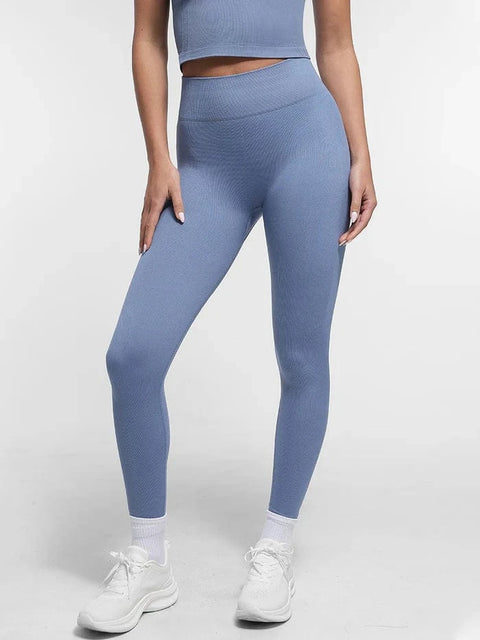 CurvyPower | UK Legging Blue / S Seamless Bum Lift Double-Layer Shaping Sport Yoga Leggings