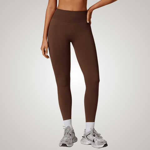 CurvyPower | UK Legging Brown / S High Waisted Fitness Shaping Yoga Leggings