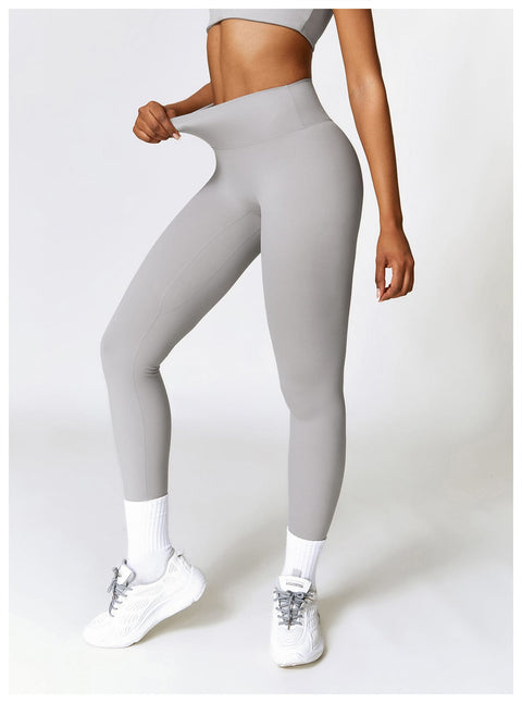 CurvyPower | UK Legging Frost Gray / S High-Waisted Hip Lifting Quick-Dry Shaper Gym Leggings