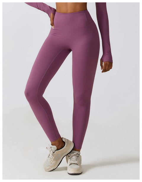 CurvyPower | UK Legging Plum Purple / S Women's High Waist Tummy Control Gym Shaping Leggings