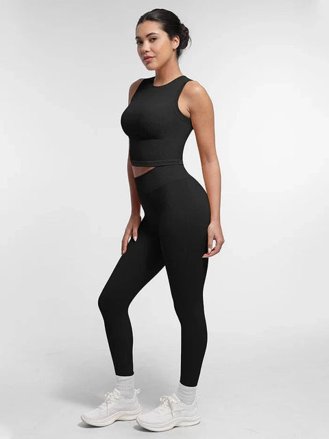 CurvyPower | UK Legging Seamless Bum Lift Double-Layer Shaping Sport Yoga Leggings