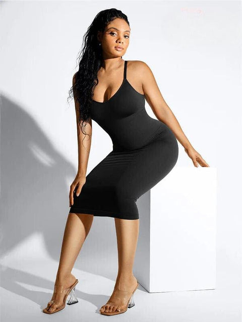 CurvyPower | UK Maxi Dress Shaper Maxi Dress with Spaghetti Strap