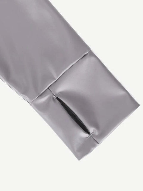 CurvyPower | UK Sauna Suit Long Sleeve Silver Film Sauna Shaper Top