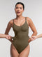 Seamless Tummy Control Shapewear Bodysuit with Built-In Bra and Removable Pads
