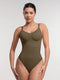 Seamless Tummy Control Shapewear Bodysuit with Built-In Bra and Removable Pads