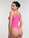 Seamless Tummy Control Shapewear Bodysuit with Built-In Bra and Removable Pads