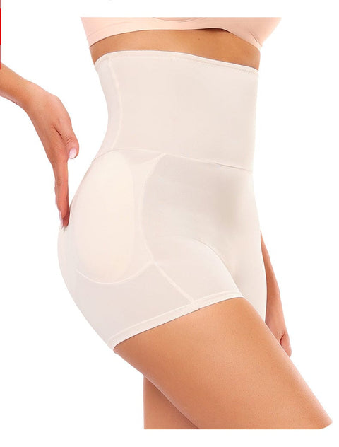 CurvyPower | UK shaper shorts Beige / S High Waisted Bum Lifter Shaping Shorts with Removable Hip Pads
