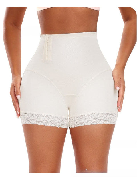 CurvyPower | UK shaper shorts Beige / S Waist Trainer Lace Shaper Shorts with Side Buckle Closure