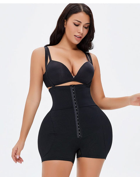 CurvyPower | UK shaper shorts Black / S High Waist Trainer Hip Lifting Shaper Shorts with Adjustable Straps