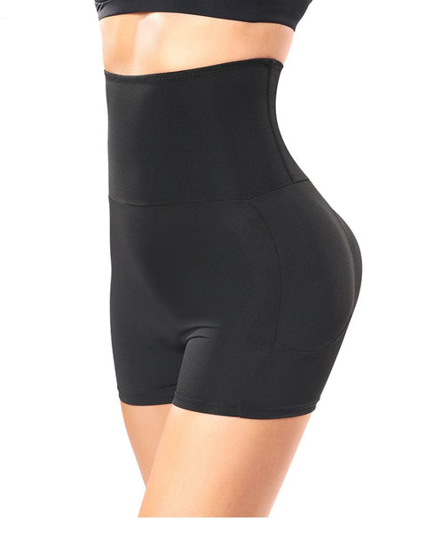 CurvyPower | UK shaper shorts Black / S High Waisted Bum Lifter Shaping Shorts with Removable Hip Pads