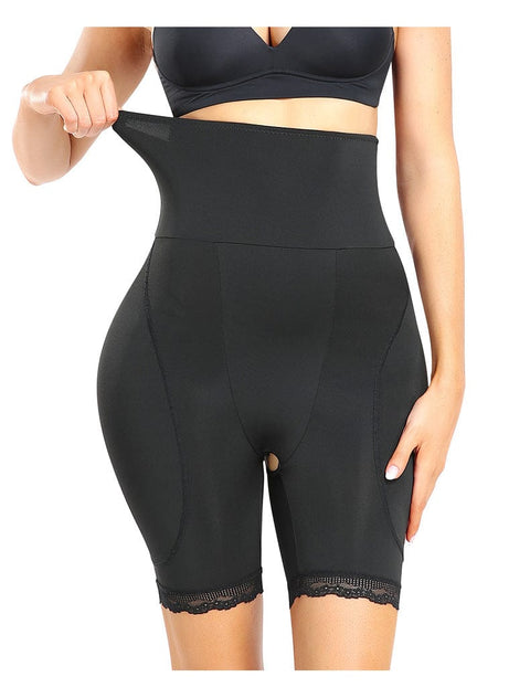CurvyPower | UK shaper shorts Black / S High Waisted Shaping Shorts with Removable Hip Pads